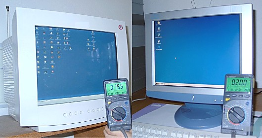 CRT monitor and TFT monitor