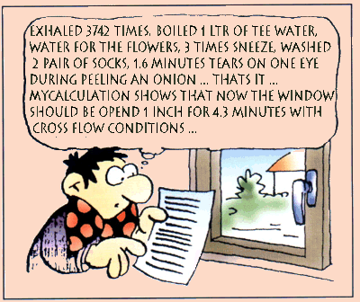 Cartoon ventilation by opening of windows